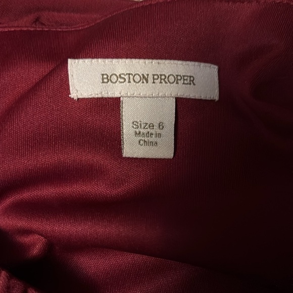 Boston Proper Red Sheath Cocktail Dress Size 6 - Picture 7 of 8